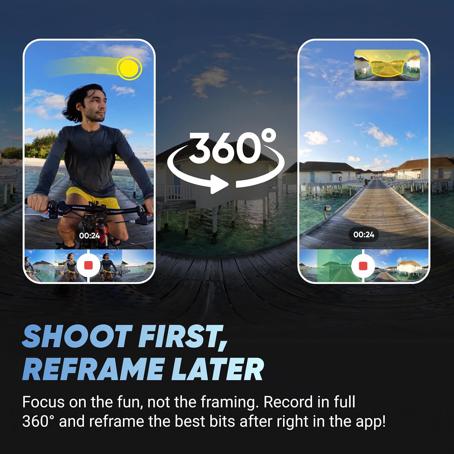 Insta360 X4 Standard Bundle - Waterproof 8K 360 Action Camera, 4K Wide-Angle Video, Invisible Selfie Stick Effect, Removable Lens Guards, 135 Min Battery Life, AI Editing, Stabilization