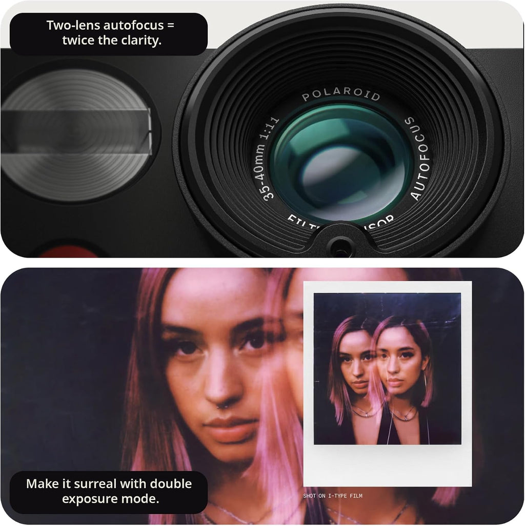 Polaroid Now Generation 3 Purple Analog Instant Camera Bundle with Film and Accessories - Two-Lens AF System and Manual Mode and Built-in Tripod Mount (17 Items)