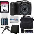 Kodak PIXPRO AZ255 Digital Camera (Black) Bundle with Point & Shoot Camera Case + 32GB SD Memory Card + Rechargeable Batteries & Charger + USB Card Reader + Table Tripod + Accessories