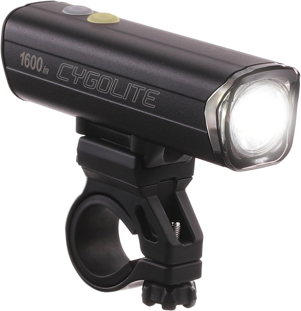 Cygolite Velocity 1600, 1200, 1000, 800 Lumen USB-C Bike Lights – Anodized Aluminum Alloy – 9 Light Modes – Fine Tunable Brightness - Compact, IP67 Waterproof – Hard Mount – Road & Mountain