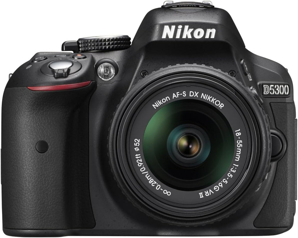 Nikon D5300 24.2 MP CMOS Digital SLR Camera with 18-55mm f/3.5-5.6G ED VR II Auto Focus-S DX NIKKOR Zoom Lens, Built-in WiFi and GPS - Black (Renewed)