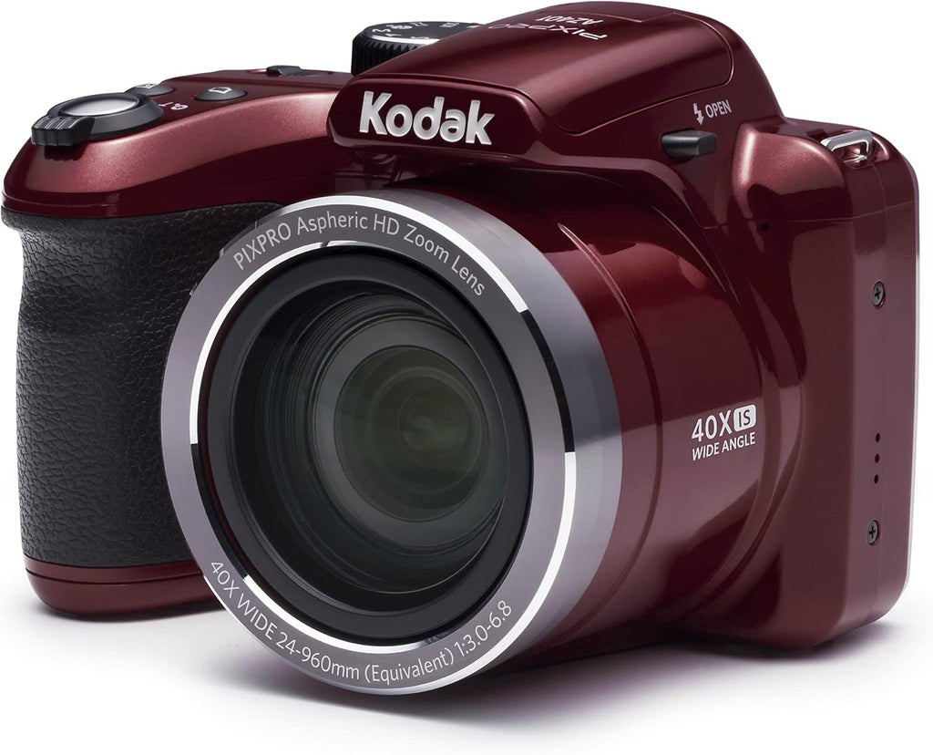Kodak AZ401RD Point & Shoot Digital Camera with 3' LCD, Red