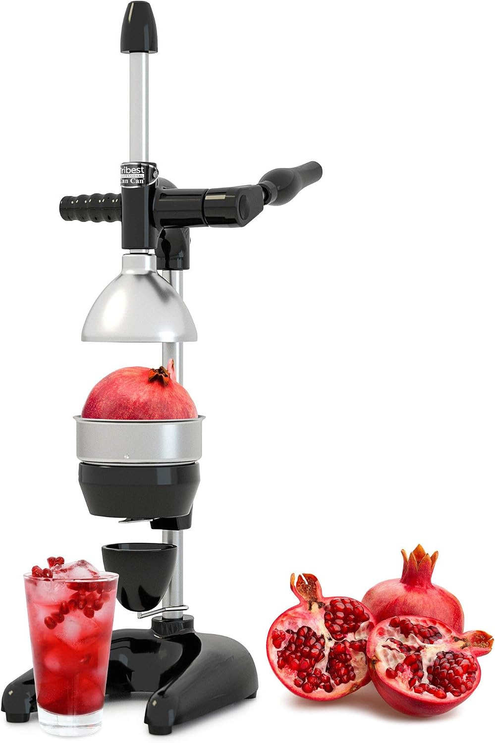 Tribest Pro MJP-105 XL Professional Manual Cold Press Juicer Machine for Pomegranates and Citrus, Black