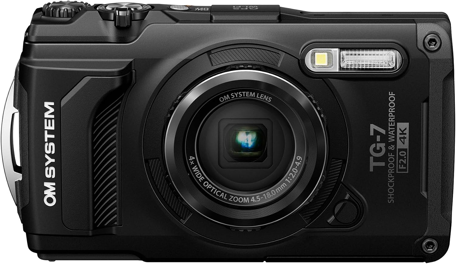 OM SYSTEM Olympus Tough TG-7 Black Underwater Camera, Waterproof, Freeze Proof, High Resolution Bright, 4K Video 44x Macro Shooting (Successor Olympus TG-6)