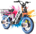 2026 eAhora Juliet Pro 2 EBike - Dual Motor 5400W/1200W 30-43MPH 60V 70Ah 200Mile Long Range Electric Bike for Adults, 20'' Fat Tire Fast Electric Mountain Bike Full Suspension Electric Bicycle