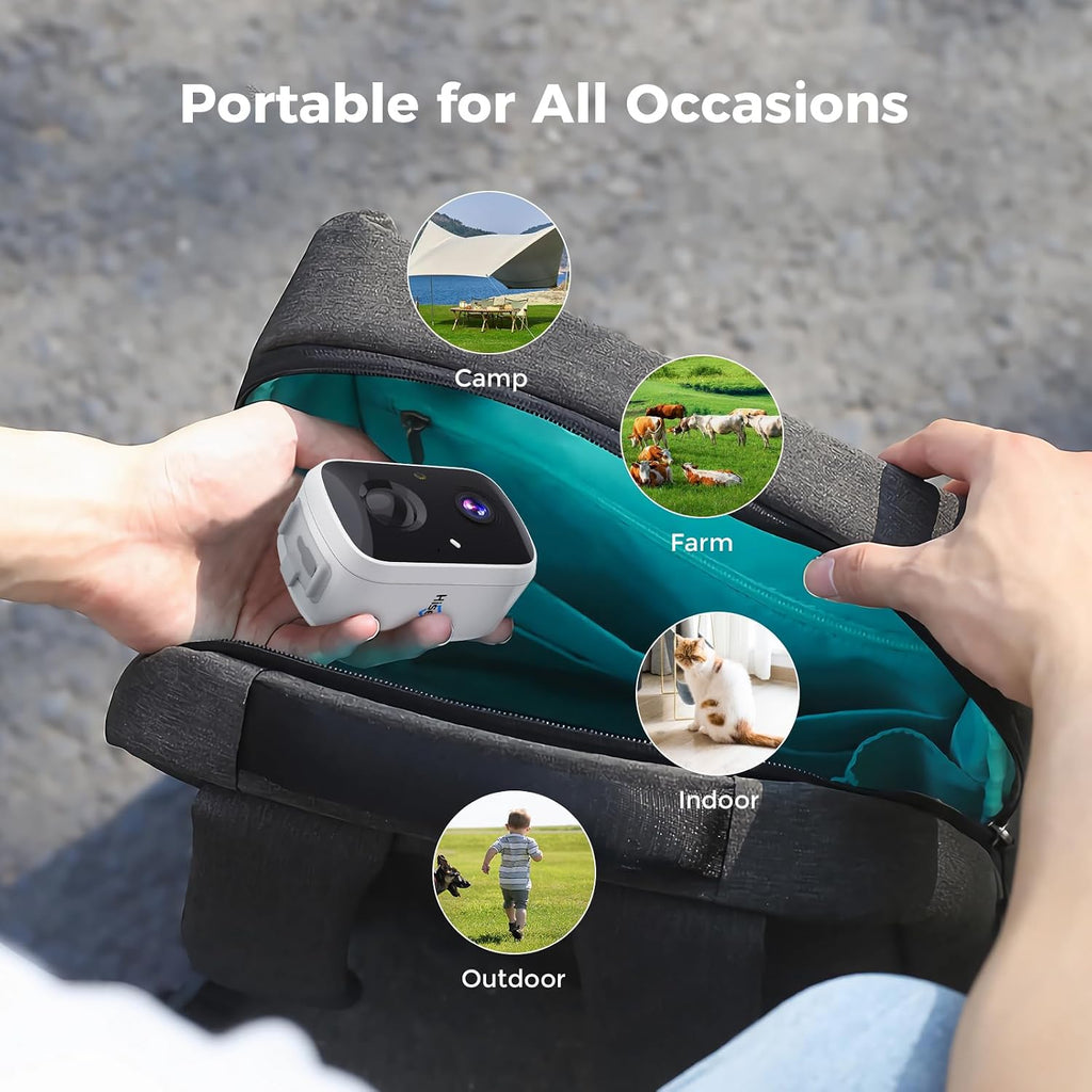 Hiseeu Solar Camera Security Outdoor, 4 Pack 100% Wireless 3K 4MP Surveillance Indoor WiFi Smart Cameras for Home Security Outside, PIR/AI Motion Detection, Waterproof, Color Night Vision, 2-Way Audio