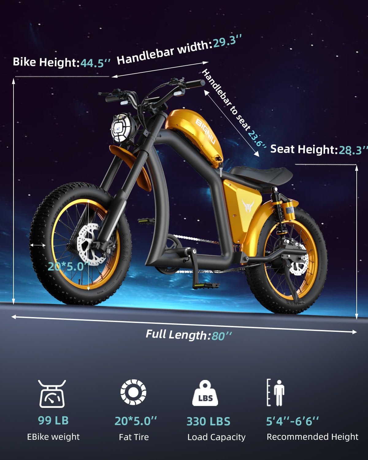 BIGNIU BG-X Electric Bike for Adults,1500W Brushless Motor 48V/31.5Ah Up to 40 Miles E-Bike Front/Rear Turn Signal Dual Suspension Ebikes