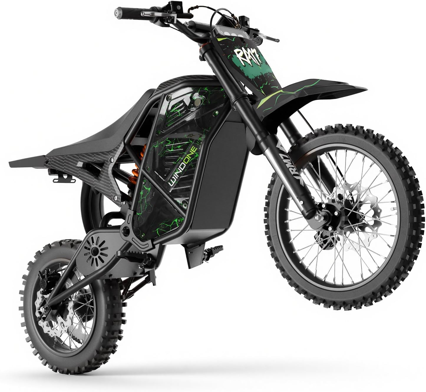 RM7 Electric Dirt Bike for Adults & Teens, 2200W Peak Ebike, 48V 22.5Ah, 37 MPH, 45 Miles, 14'/12' Tire Off-Road Electric Motorcycle, Dual Hydraulic Brakes, Fit Age 13+