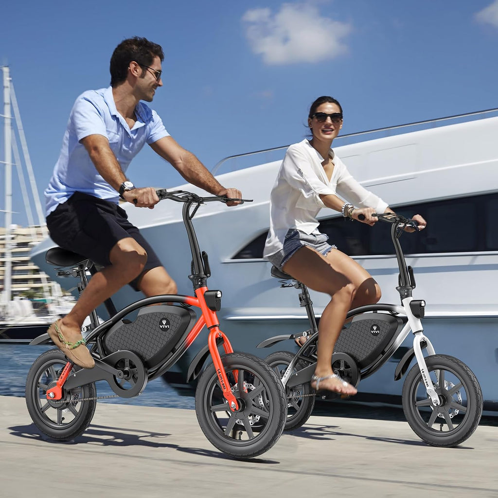 Vivi PONY01 Electric Bike, 14' Electric Bicycle for Adults and Teens Peak 500W Motor 48V 374.4WH Battery, Max 40 Miles Range(Pedal-Assist) & Top 20 Mph, Cruise Control, SGS Certified to UL2849