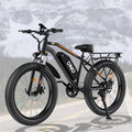 Adult Fat Tire Electric Bike 1500W Peak Motor - 48V 15Ah Fast Electric Mountain Bike, 28MPH & 60 Miles Long Range Ebike, 26' All Terrain E-Bike for Men Women with Lockable Suspension & 7 Speed Gears
