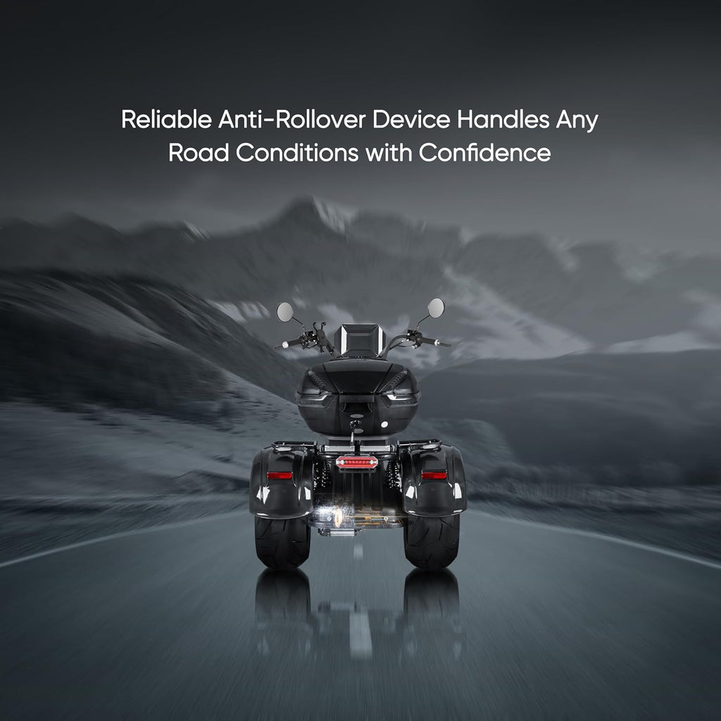 eAhora M1P Electric Trike for Adults, 2000W Brushless Motor 26MPH Electric Tricycle,60V 30AH Fast Charge Battery,F&R Disk Brake, Hydraulics Suspension,3 Wheel Electric Bikes