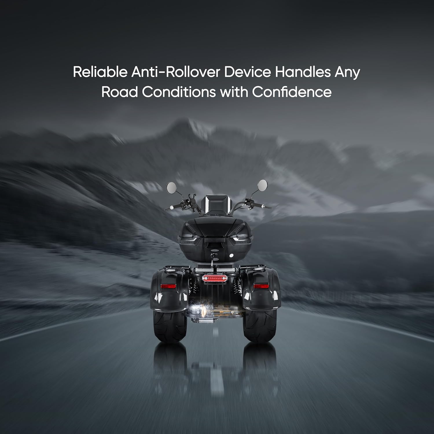 eAhora M1P Electric Trike for Adults, 2000W Brushless Motor 26MPH Electric Tricycle,60V 30AH Fast Charge Battery,F&R Disk Brake, Hydraulics Suspension,3 Wheel Electric Bikes