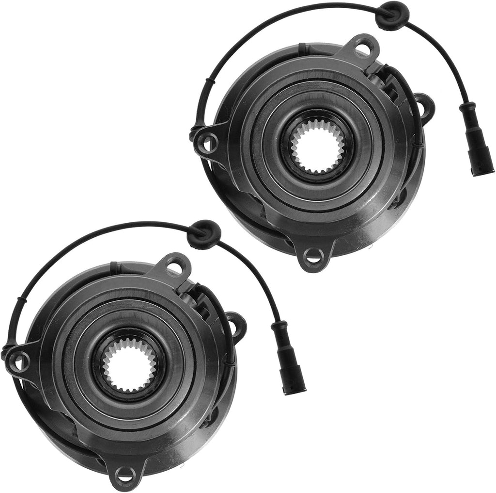 TRQ Front Left and Right Wheel Bearing and Hub Assembly Set 2 Piece Compatible with 1999-2000 Land Rover Discovery 2001 Discovery Series II LE 2001-2002 Discovery Series II SE 2003-2004 Discovery