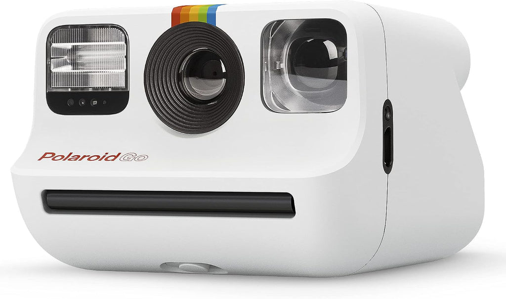 Polaroid GO Everything Box Bundle with Polaroid GO Color Film (2-Pack), 3 Magnetic and 10 Hanging Frames and Storage Box, Postcard Set (20-Pack) with Metallic Pen Set (5 Items)