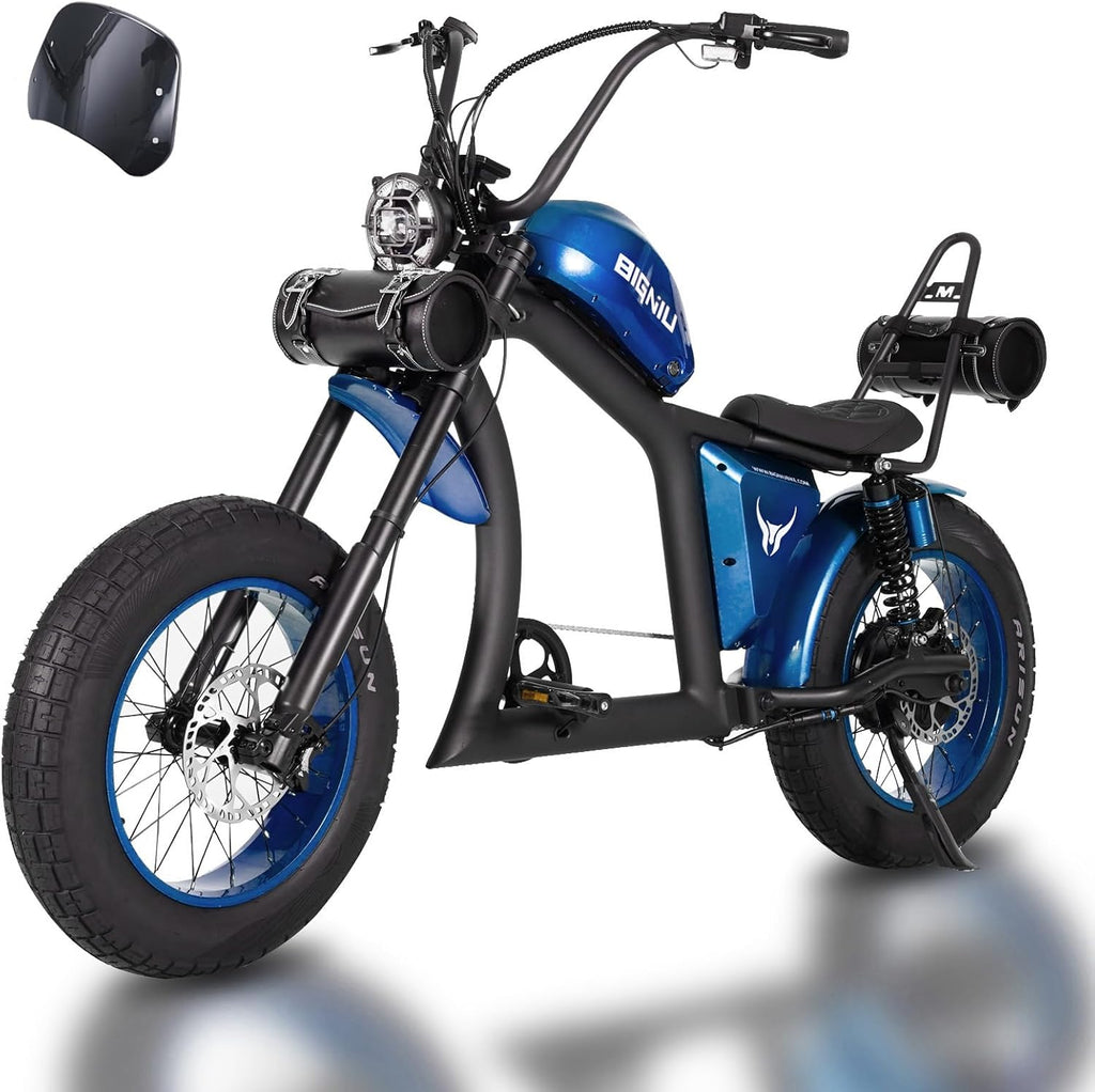 BIGNIU Adult Electric Bike, E Bike with 1500W Brushless Motor 52V/29.4Ah Range Up to 38 Miles Electric Bikes Front/Rear Turn Signals Dual Suspension Electric Bike Ebike BG-X PRO
