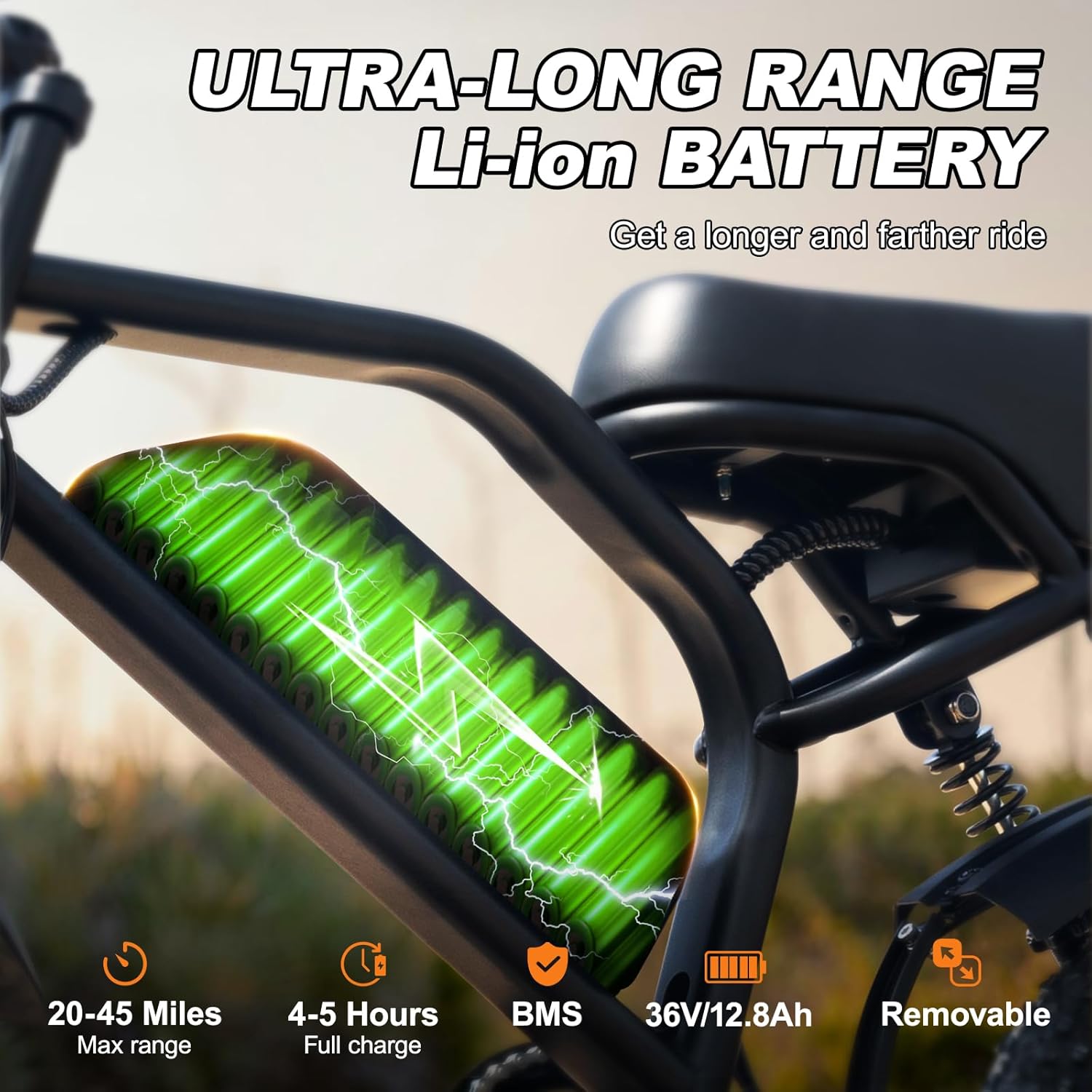 VDL Mountain Electric Bike for Teens/Adults, 16' Fat Tire Ebike, Wider Seat 500W Motor with Removable Battery, 20MPH, UP to 35 Miles Mountain Bike, Teenagers ebike for Riding&Commuting