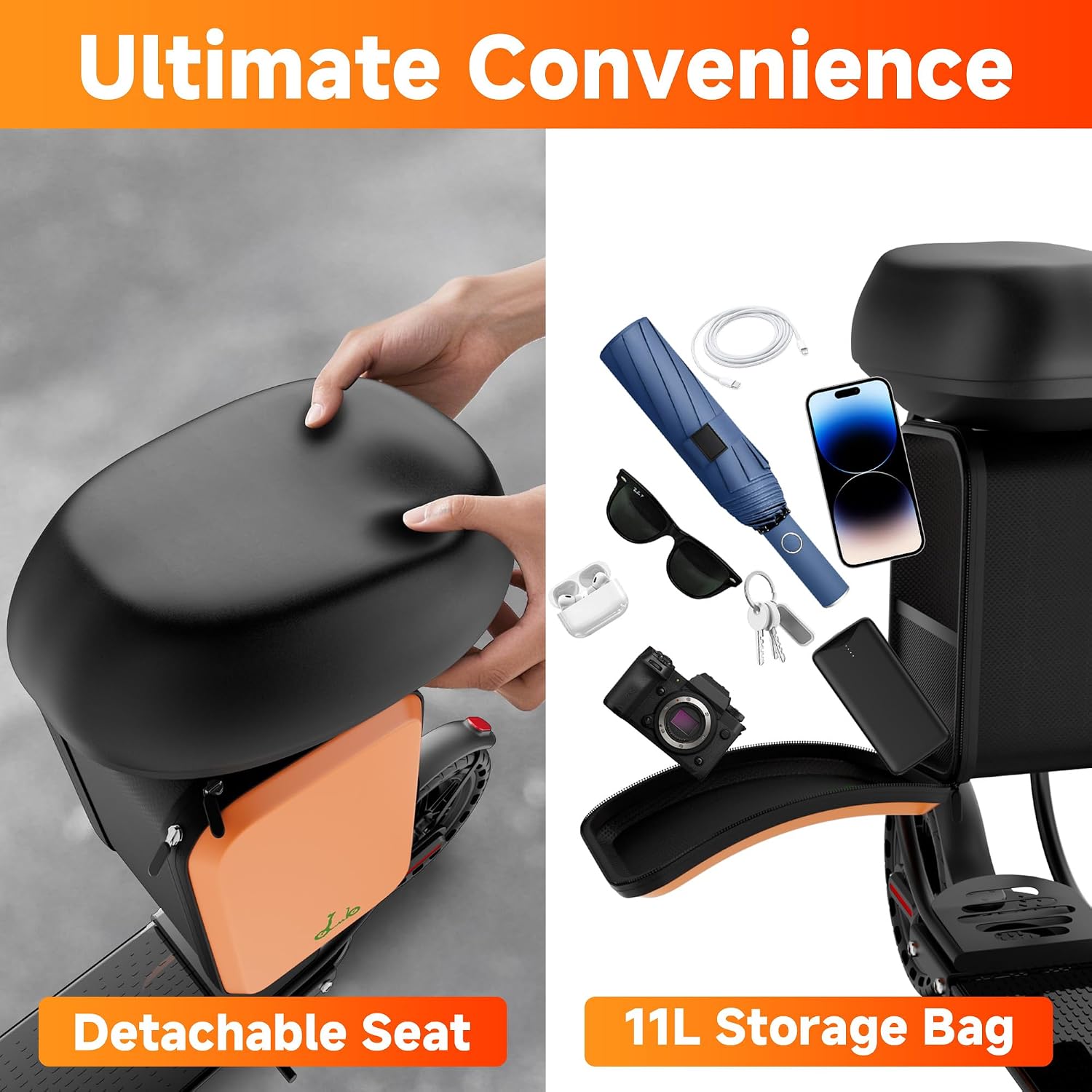 Electric Scooter, 350W-500W Motor, 19 MPH to 22MPH, 15-41 Miles Range, Dual Suspension, Dual Braking, App Control, Foldable Commuter E Scooter for Adults and Teens