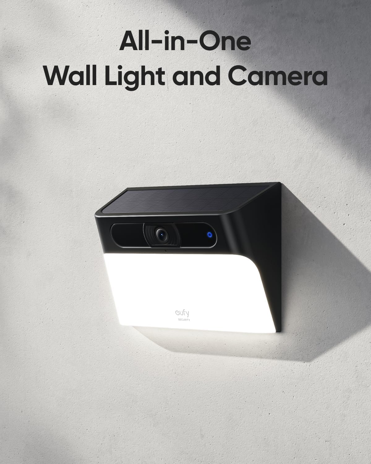 eufy Security Solar Wall Light Cam S120 (2-Pack), Solar Security Cameras Wireless Outdoor, Built-in 8GB Storage, Motion Activated Light, AI Detection, IP65 Waterproof, Spotlight, No Monthly Fee