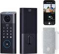 eufy Security Video Smart Lock S330, 3-in-1 Camera+Doorbell+Fingerprint Keyless Entry Door Lock, Smart Wi-Fi Deadbolt for Front Door, 8 GB Built-in Storage, SD Card Expandable, Chime Included