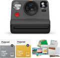 Polaroid Originals Now Viewfinder i-Type Instant Camera (Black) Bundle with Color and B&W Instant Film and Reusable Vintage Photo Accessory Kit - Perfect Photography Gift for Kids (4 Items)