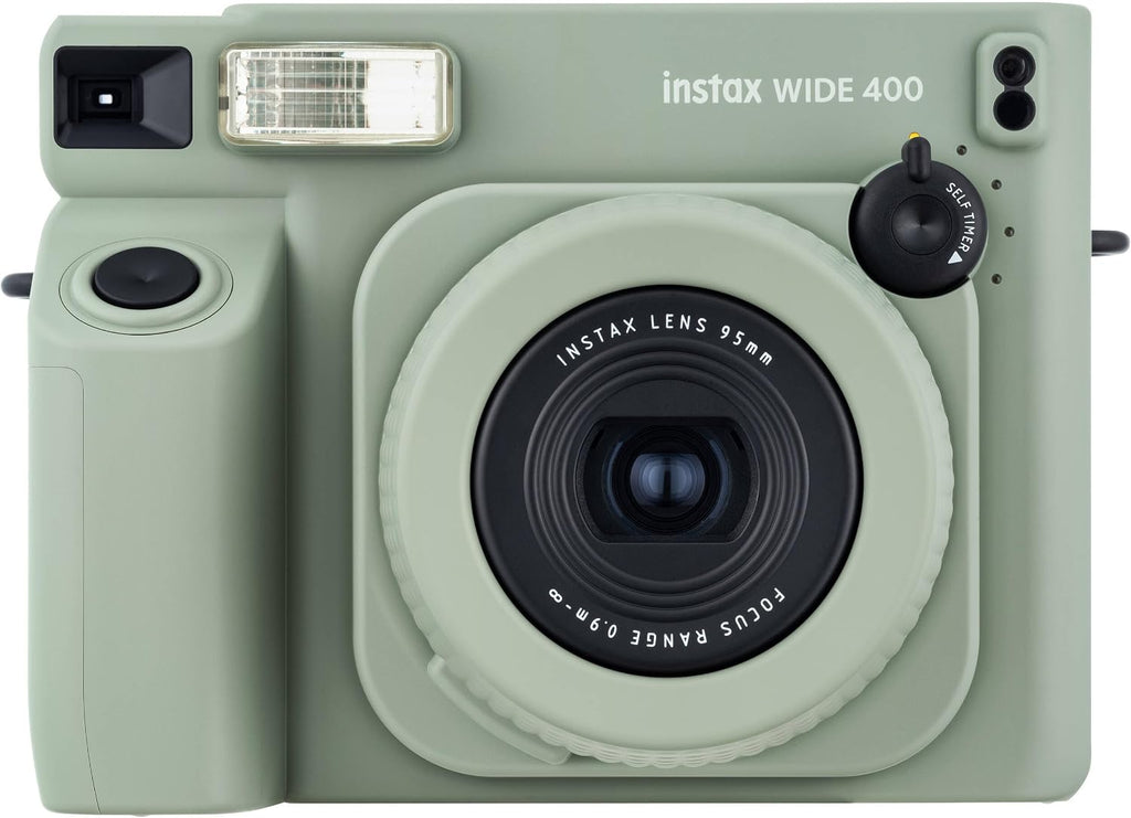 Fujifilm Instax Wide 400 Instant Film Camera Bundle with Fuji Instax Wide Instant Film Color Print (60 Sheets) + Travel Bag + Rechargeable Batteries with Charger and Lens Cleaning Kit