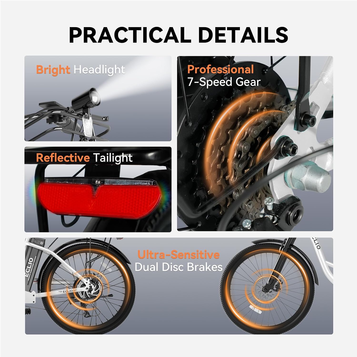 Electric Bike for Adults, Peak 700W Motor 20MPH, 374.4Ah Removable Battery 50Miles Ebike, 24'' Step Thru City Cruiser E Bike,7-Speed,Full Suspension,Front Basket, Full Suspension,UL 2849 Standard