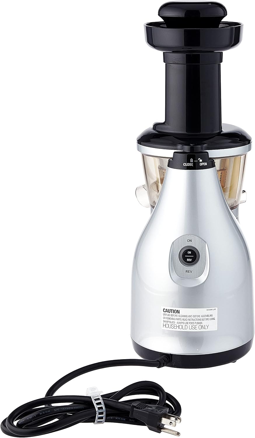 Omega VRT350 Vertical Low Speed Juicer, Silver