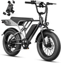 Jasion RetroVolt Pro Electric Bike for Adults, [3000W Peak Motor & 38 MPH & 90-Miles], 52V 20AH Removable Battery, Hydraulic Brakes EBike, 20'' X 4'' Fat Tire Electric Dirt Bike