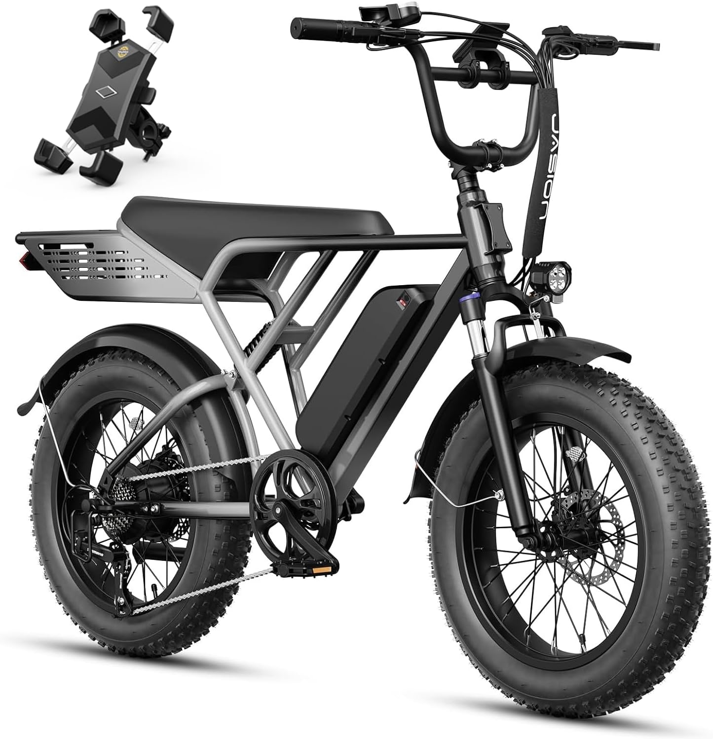 Jasion RetroVolt Pro Electric Bike for Adults, [3000W Peak Motor & 38 MPH & 90-Miles], 52V 20AH Removable Battery, Hydraulic Brakes EBike, 20'' X 4'' Fat Tire Electric Dirt Bike