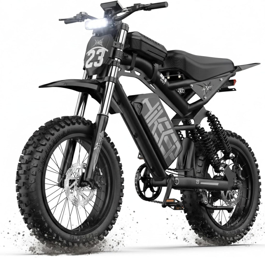 High Power Electric Bike for Adults, 1500W-4000W Peak Ebike with UL Certified Battery, 20' Fat Tire Retro Scrambler Moped Style & Off-Road Electric Motorcycle, Full Suspension