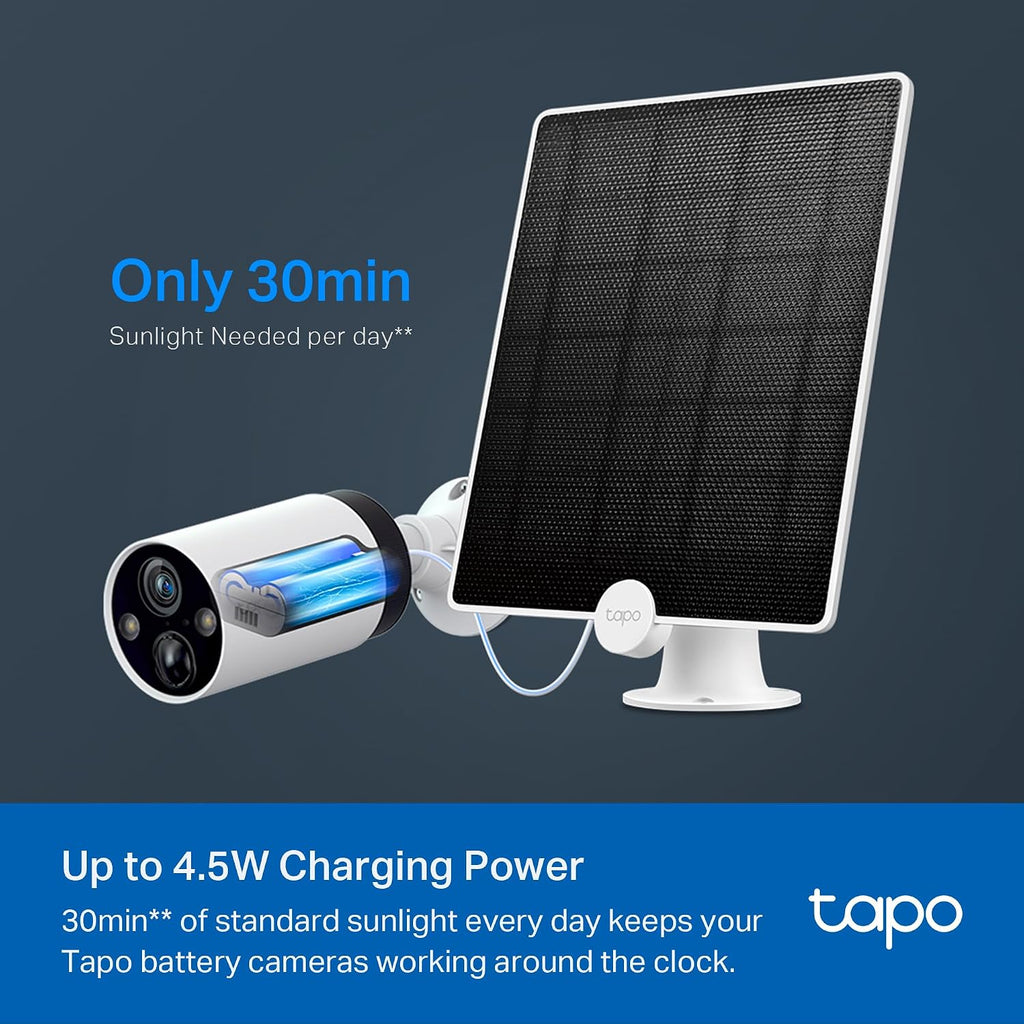 TP-Link Tapo Outdoor Wireless Camera with Solar Panel Bundle: Outdoor Wireless Camera C420S1 + Solar Panel A200 (2K QHD, Color Night Vision, Starlight Sensor, Works w/Alexa & Google Home)