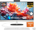 HP 27' All-in-One Touchscreen Desktop Computer, Next Gen AI PC, AMD Ryzen AI 7 350 (8-Core), 32GB DDR5, 2TB SSD, Webcam, Wi-Fi 6, Bluetooth 5.4, Wireless Keyboard & Mouse, Windows 11 Pro, Accessories