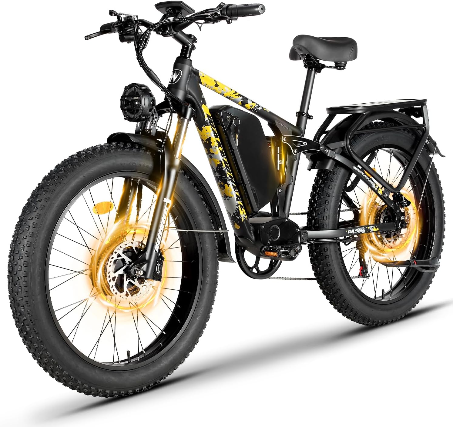 Peak 8000w Electric Bike for Adults, 60V Battery Ebike, Fat Tire & Long Range Electric Bicycles, 210Nm Mountain Bike Full Suspension, Hydraulic Brake Electric Bicycle