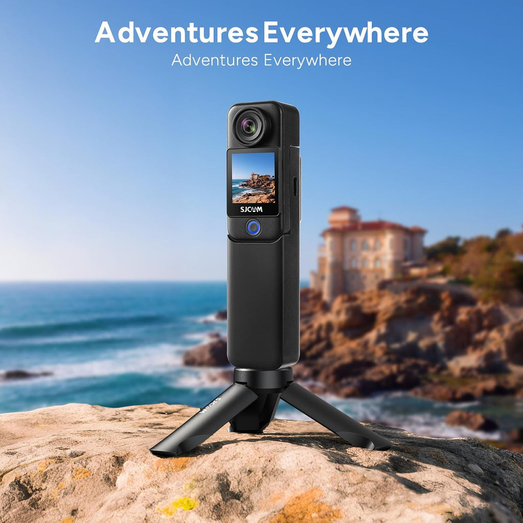SJCAM C300 Vlogging Camera 64GB Action 4K Body Camera & Handheld Detachable,Vlogs Cam for Content Creators YouTube,7Hour Power,Stabilization,Waterproof,Black,Camara para grabar contenido