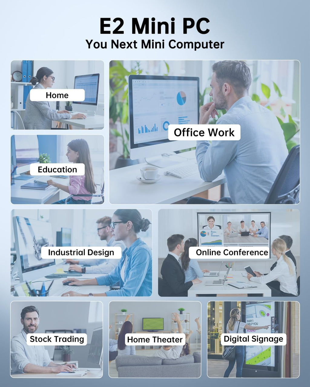 KAMRUI Essenx E2 N95 Mini PC, 16GB DDR4 1TB SSD Mini Computers, Alder Lake-N N95(Beat N100,up to 3.4GHz) Mini Desktop Computers, HDMI+DP1.4 Dual 4K UHD,Gigabit Ethernet,WiFi,BT/Home/Office Micro PC