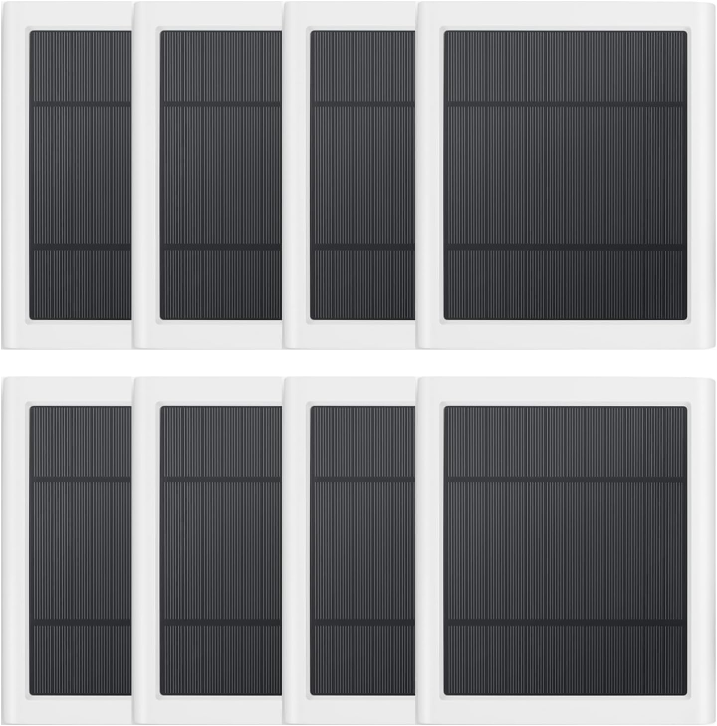 8 Pack IP65 Solar Panel for Rings Camera, 4W Solar Charger Compatible with Rings Spotlight &All-New Stick Up Outdoor Cam Battery, 10ft Long Cable with USB-C to Barrel Plug Adapter
