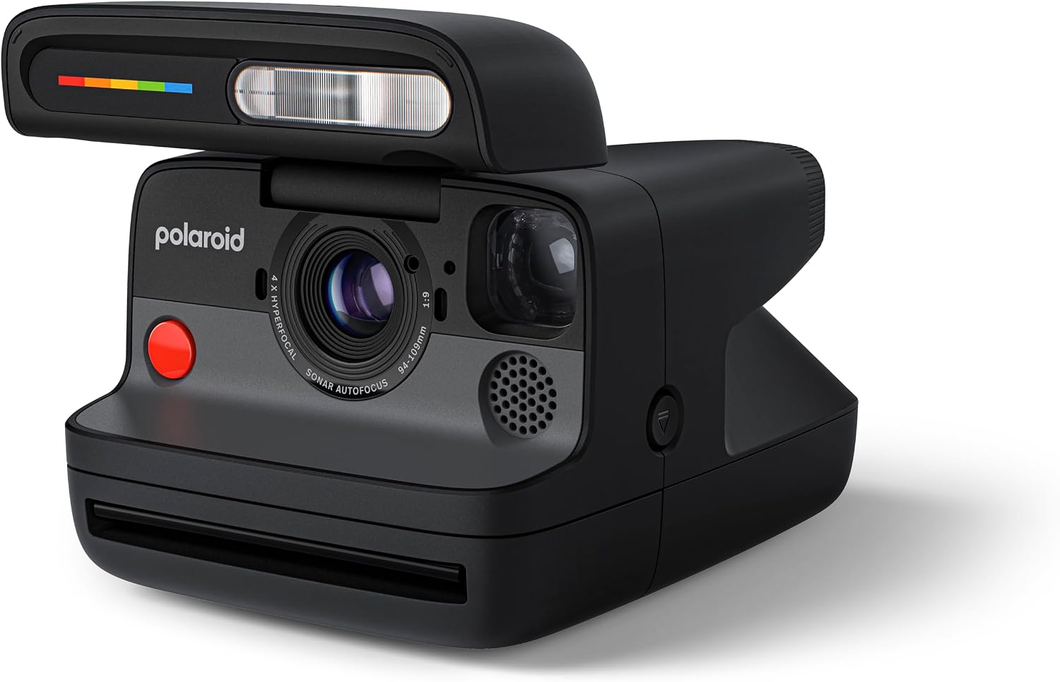 Polaroid Flip Instant Camera + Color Film Bundle (16 Photos Included) - Black (6565) - Hyperfocal 4-Lens System, Sonar autofocus, and Sence Analysis with Bluetooth paired Companion app