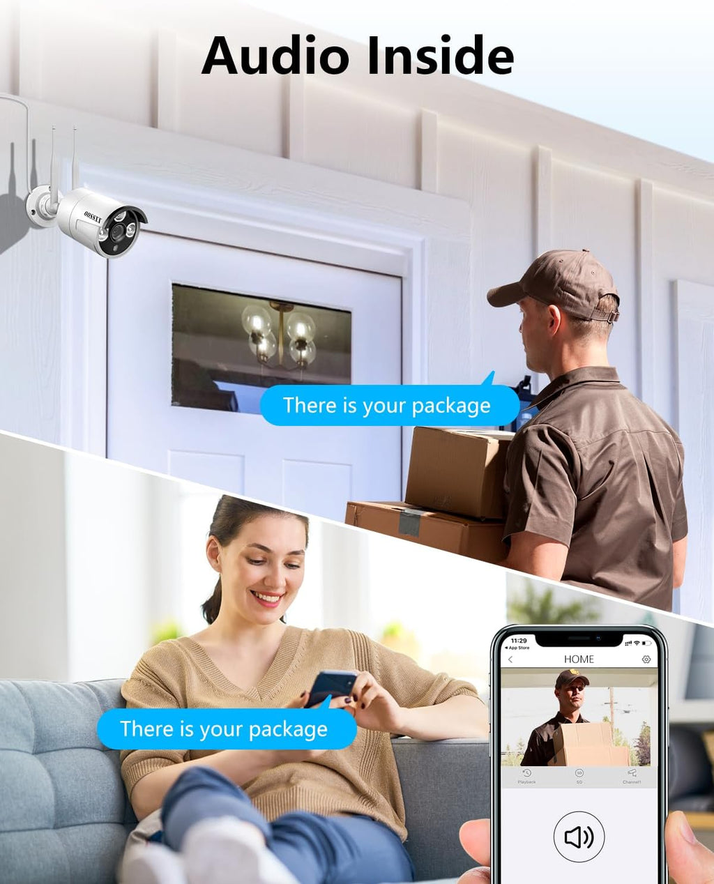 (2026 Update) Wireless Security Camera System, 10CH WiFi NVR with 8 x 3MP Dual Antenna Cameras, 55% Longer Range, 6TB HDD 90-Day Recording, Dual Band 2.4/5.8GHz, Free App