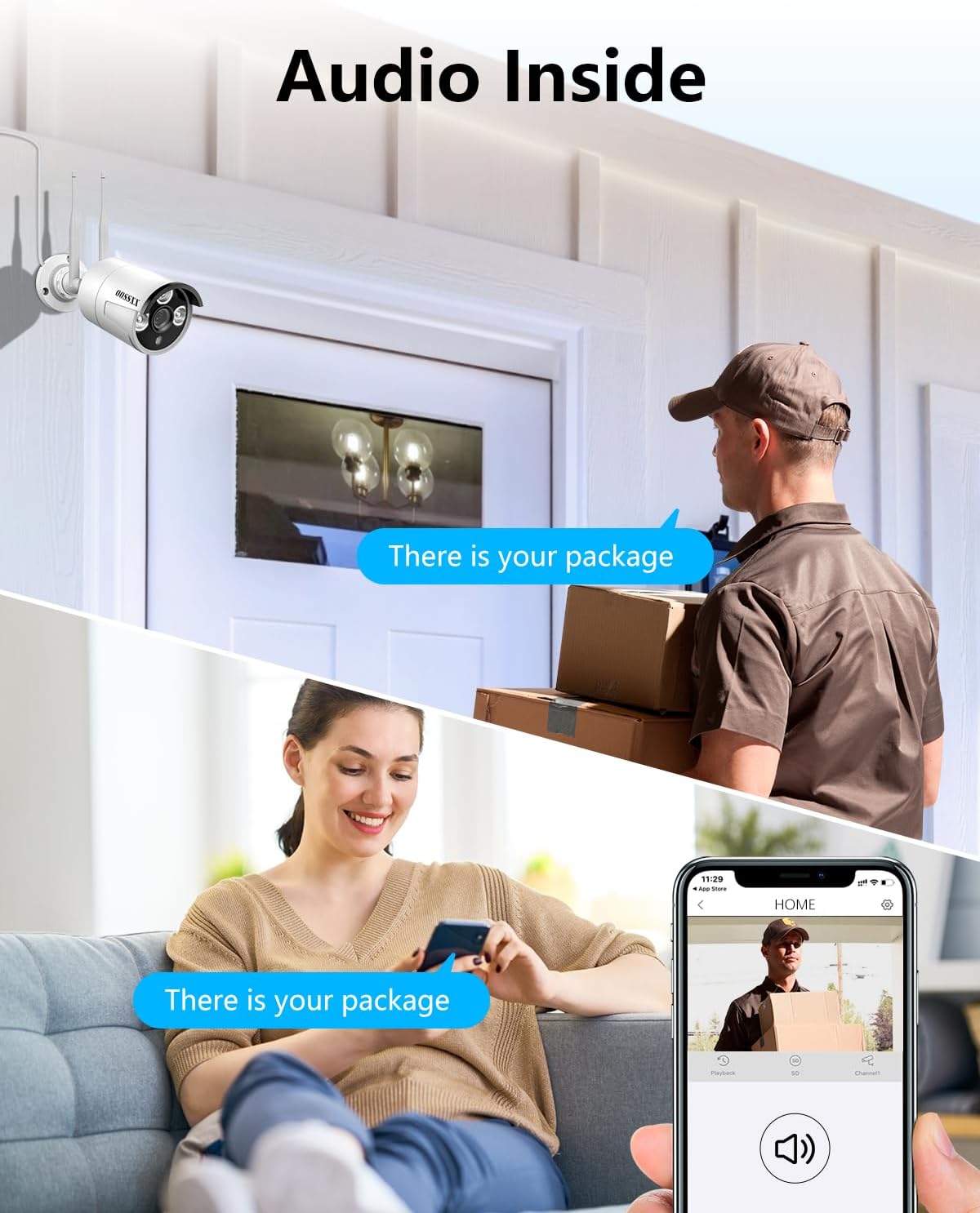 (2026 Update) Wireless Security Camera System, 10CH WiFi NVR with 8 x 3MP Dual Antenna Cameras, 55% Longer Range, 6TB HDD 90-Day Recording, Dual Band 2.4/5.8GHz, Free App