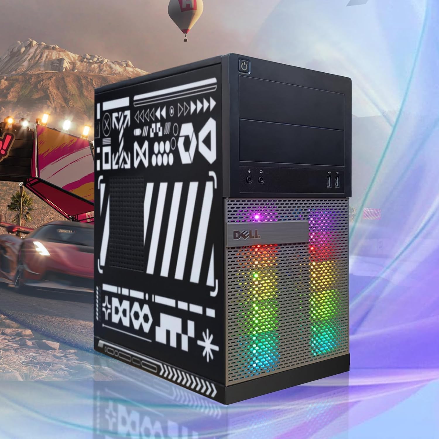 Dell Gaming OptiPlex Desktop RGB Computer PC, Intel Core i7, GeForce GT 1030 2G, 16GB RAM, 512GB SSD, RGB Keyboard & Mouse, WiFi 600M, BT 5.0, Windows 11 Pro (Renewed)