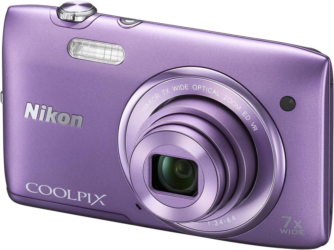 Nikon COOLPIX S3500 20.1 MP Digital Camera with 7x Zoom (Purple) (OLD MODEL)