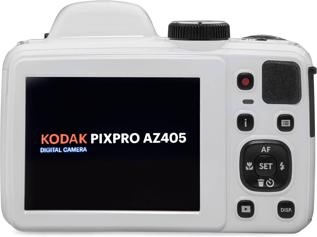 Kodak PIXPRO AZ405 Digital Camera (White), 16GB Memory Card, Camera Case, Accessories - Ultimate Bundle