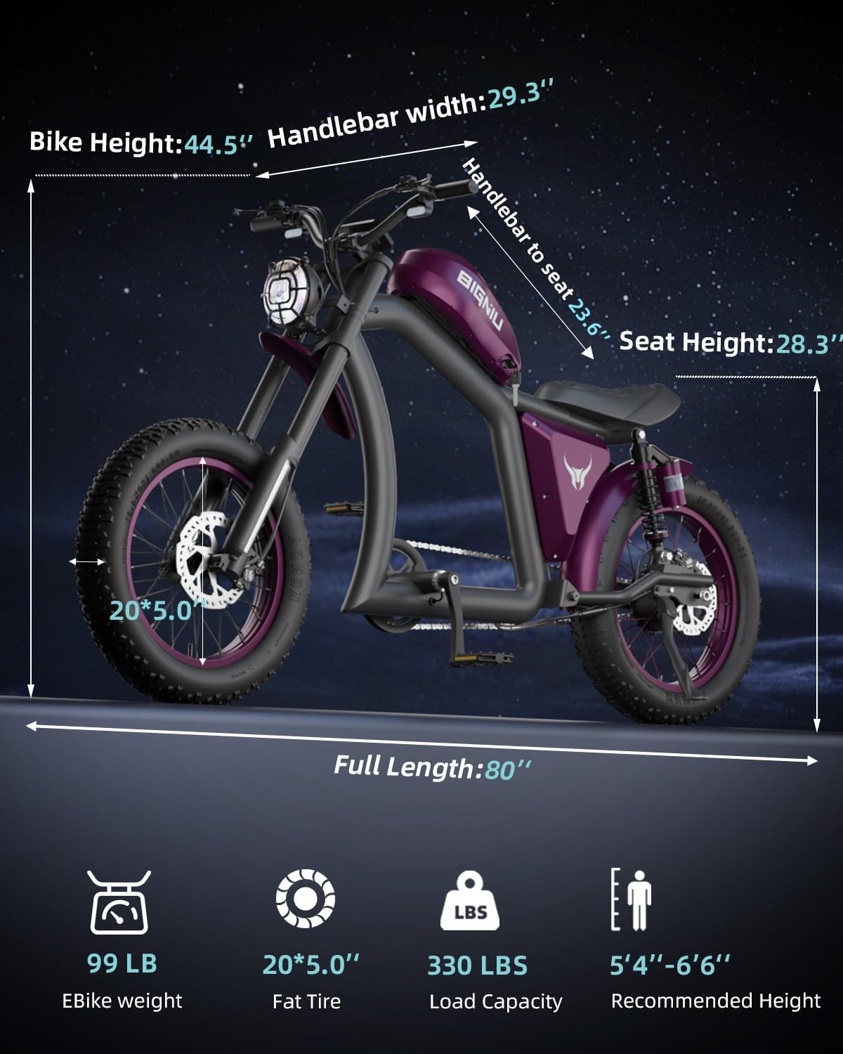 BIGNIU BG-X Electric Bike for Adults,1500W Brushless Motor 48V/31.5Ah Up to 40 Miles E-Bike Front/Rear Turn Signal Dual Suspension Ebikes