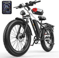 EDIKANI S01 26' Electric Bike for Adults, Peak 2000W 34MPH Fast E Bike for Men, 100 Miles Fat Tire Ebike for Adults Electric with 1104WH Removable Battery, E Bicycle for Commuter with Brake Light