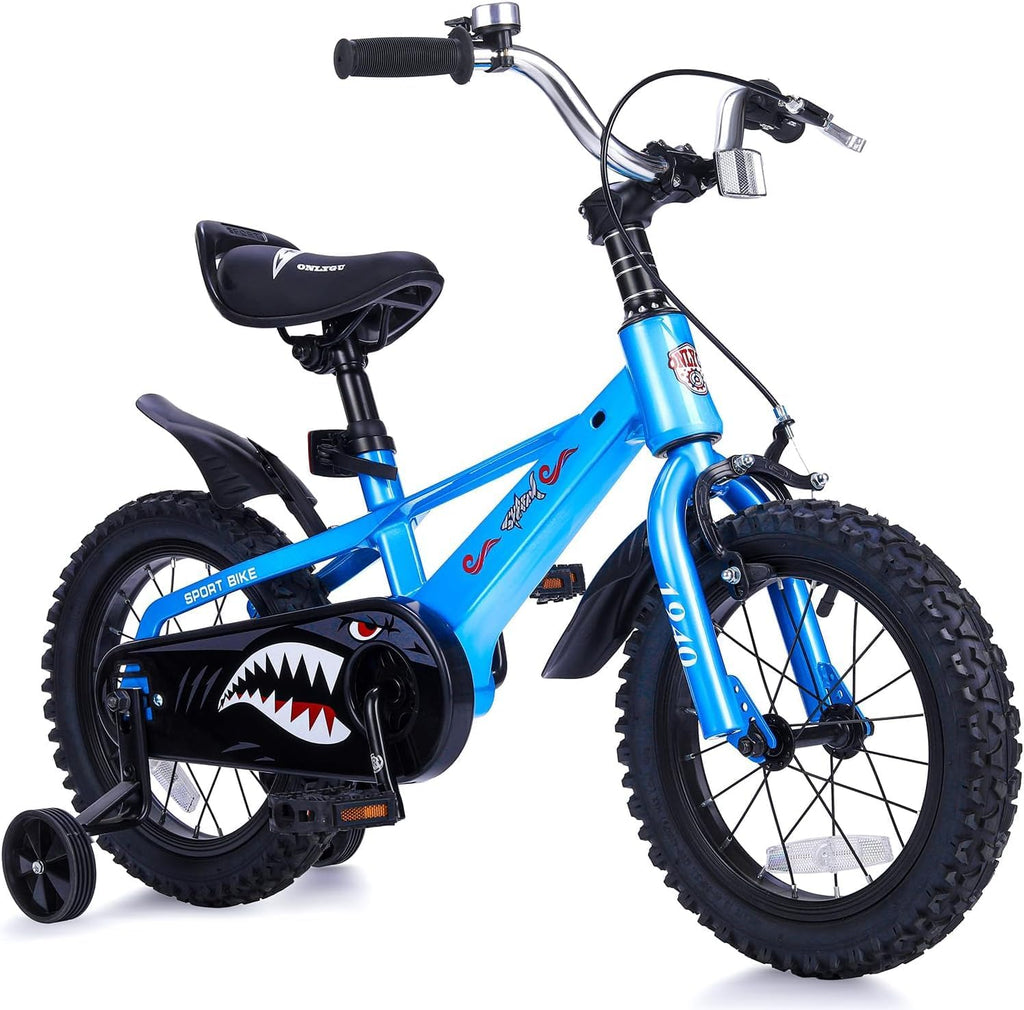 Kids Bike for Boys Ages 3-7, 14-16 Inch Bicycle with Training Wheels, Easy to Assemble, Safe Ride, Vibrant Colors, for Beginner Riders