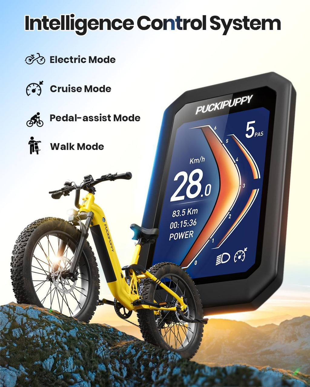 Ebike+A Luxury Accessory Pack, Electric Bike for Adults 960W, 48V 20AH Battery Adult Electric Bicycles, 26' Fat Tire Full Suspension Step-Thru Ebike, 28MPH Mountain Ebike, 7 Speed, 80Miles Range
