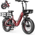 Heybike Ranger 20'x4.0' Fat Tire Folding Electric Bike for Adults, 1200W/1800W Peak Motor, 28/32MPH, up to 55/90 Miles Range, UL2849 Certified Removable Battery for Commute Beach Mountain Snow E Bike