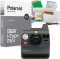 Polaroid Now Generation 3 Instant Camera with Built-in Tripod Mount and Two-Lens Autofocus System (Black) Bundle with Film Kit and B and W Film for i-Type Cameras (3 Items)