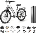 PUCKIPUPPY Parcel+Battery, Electric Bike for Adults 960W, 80Miles 28MPH Commuting Adult Electric Bicycles, 48V15AH Removable Battery Electric Mountain Bike, 7-Speed & LCD Display