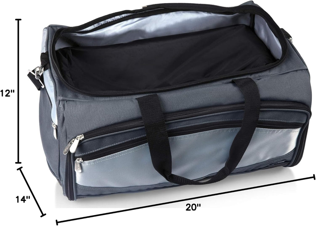 ONIVA - a Picnic Time brand Buccaneer Portable Charcoal Grill & Cooler Tote, (Black with Gray Accents)